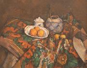 Paul Cezanne, Still Life with Ginger Jar, Sugar Bowl, and Oranges